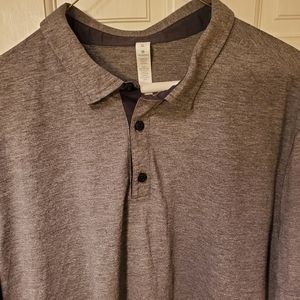 Lululemon grey polo shirt XL lycra blend